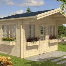 Decorative garden shed - extended living space. It can be assembled in one day, no fuss, no waste. The perfect addition to the backyard. Scarborough model made of northern white spruce - high quality wood. Pre-cut, numbered pieces, ready to build. Ideal for guest house, hot tub, swimming pool change rooms, tea room, tea room, man caves, she sheds, storage. Do it yourself building kits.